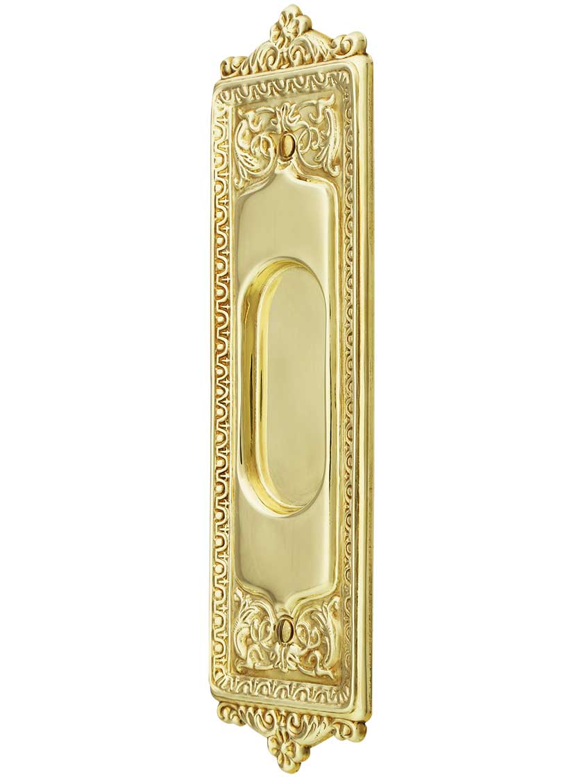 Alternate ViewPNG of Egg and Dart Pocket Door Pull With Choice of Finish
