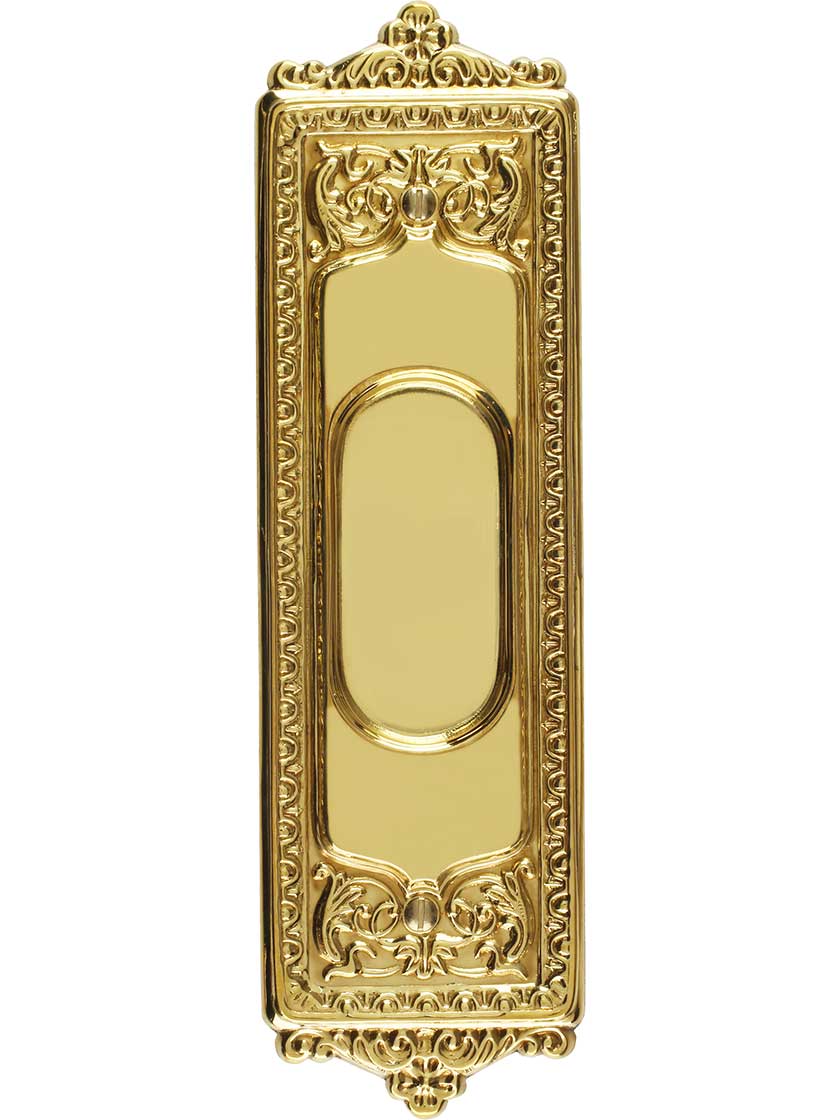 Alternate View of Egg and Dart Pocket Door Pull With Choice of Finish
