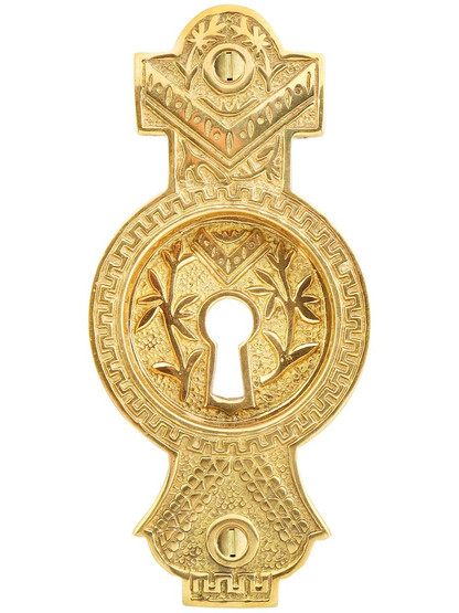Alternate View of Oriental Pocket-Door Pull with Keyhole.