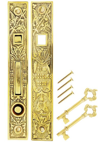Alternate View of Hummingbird Bit-Key Single Pocket-Door Mortise Lock.