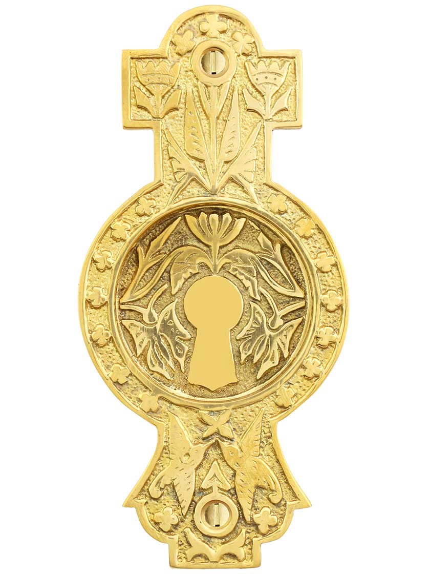 Hummingbird Pocket-Door Pull with Keyhole | House of Antique Hardware