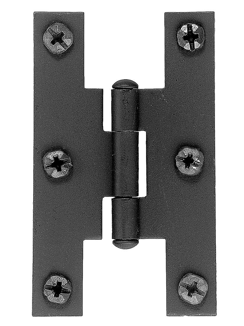 Pair of Iron "H" Style Hinges 3" H x 1 3/4" W House
