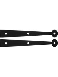 Pair of 5 7/8 inch Smooth Iron Bean Dummy Straps.