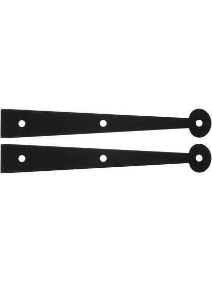 Pair of 5 7/8 inch Smooth Iron Bean Dummy Straps.