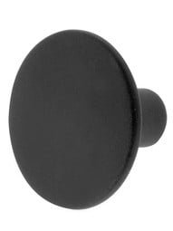 Smooth Round Iron Cabinet Knob with 1 3/8 inch Diameter.