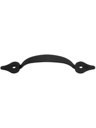Smooth Heart Tip Iron Cabinet Handle - 3 5/8 inch Center-to-Center.