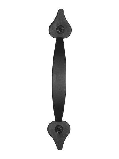 Alternate View of Smooth Heart Tip Iron Cabinet Handle - 3 5/8 inch Center-to-Center.