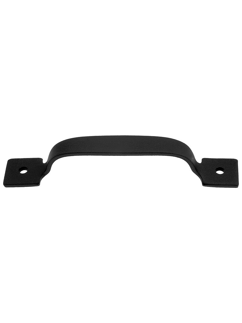 Smooth Square-End Iron Cabinet Handle - 4 1/8" Center-to-Center