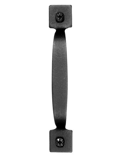 Alternate View of Smooth Square-End Iron Cabinet Handle - 4 1/8 inch Center-to-Center.