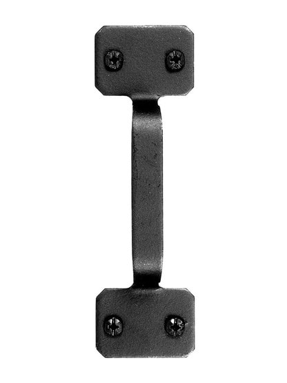 Alternate View of Smooth 4-Hole Iron Cabinet Handle - 4 inch Center-to-Center.