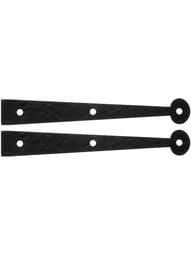 Pair of 5 7/8" Rough Iron Bean Dummy Straps