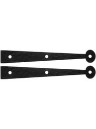 Pair of 5 7/8" Rough Iron Bean Dummy Straps