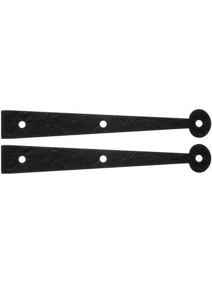 Pair of 5 7/8 inch Rough Iron Bean Dummy Straps.