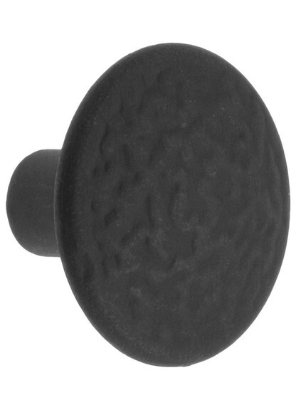 Rough Round Iron Cabinet Knob - with 1 3/8 inch Diameter.