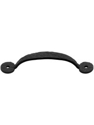 Rough Bean-Tip Iron Cabinet Handle - 3 9/16 inch Center-to-Center.