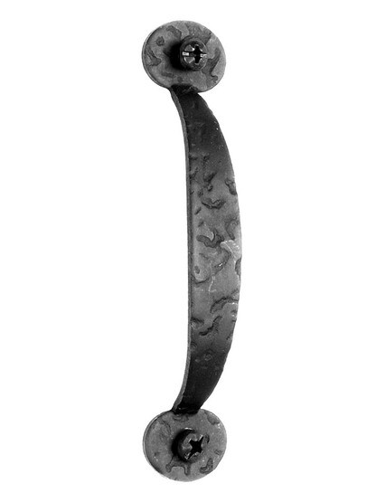 Alternate View of Rough Bean-Tip Iron Cabinet Handle - 3 9/16 inch Center-to-Center.