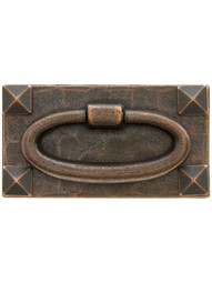 Stickley Style Arts and Crafts Horizontal Pull With Oval Ring.