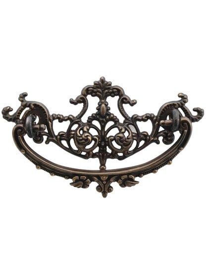 Forged Brass American Oak Bail Pull in Antique-By-Hand.