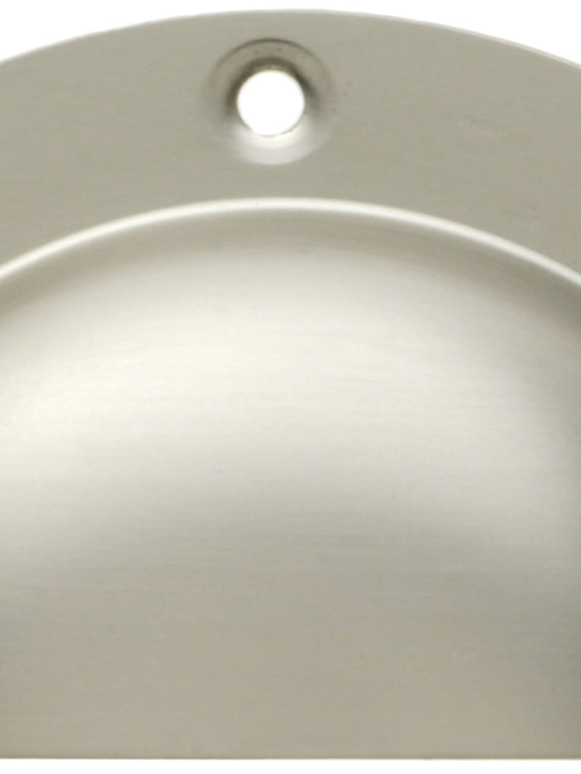 Stamped Brass Half-Moon Cup Pull - 3 1/8