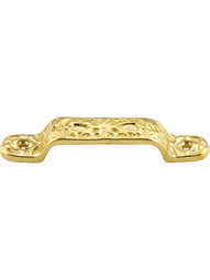 Ornate Cast Brass Drawer Pull - 3 1/4" Center to Center