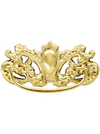 Late Victorian-Style Brass Bail Pull - 3 inch Center-to-Center.
