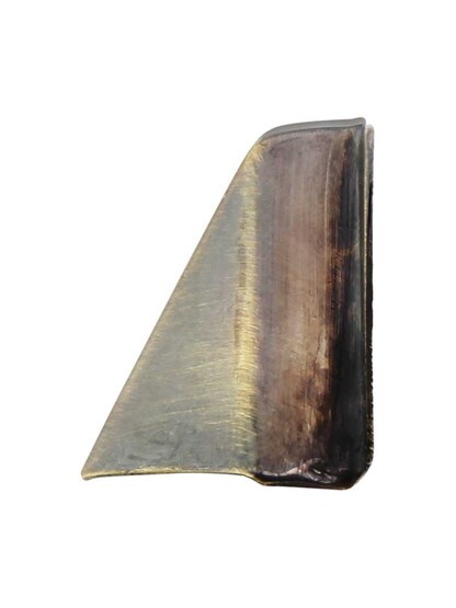 Alternate View of Solid-Brass Utility Cabinet Pull in Antique-By-Hand - 2 7/8 inch Center-to-Center.