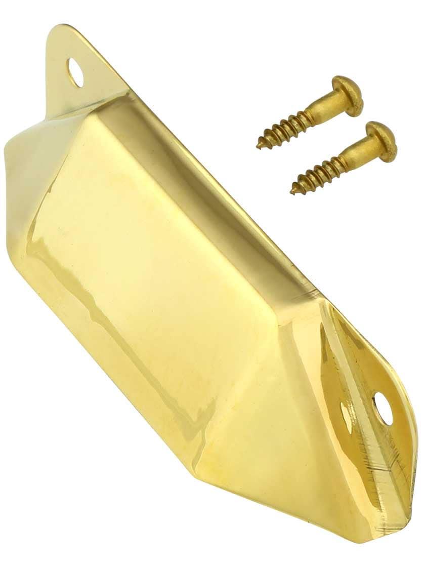 Alternate View 2 of Solid-Brass Utility Cabinet Pull - 2 7/8 inch Center-to-Center.
