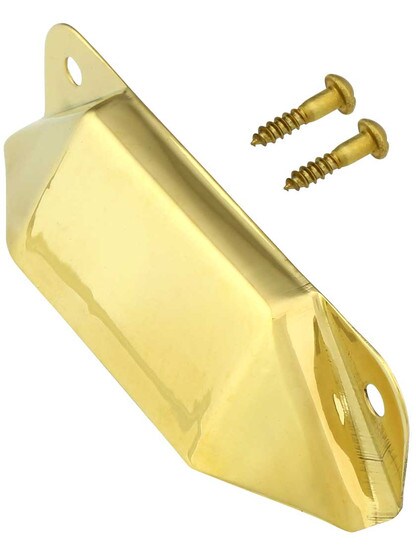 Alternate View 2 of Solid-Brass Utility Cabinet Pull - 2 7/8 inch Center-to-Center.