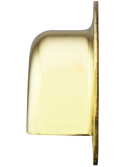 Alternate View of 3 1/2-Inch Stamped Brass Cup Drawer Pull - 3-Inch Center-to-Center.
