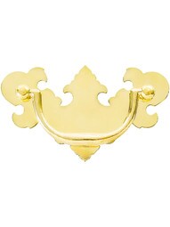 American Chippendale Brass Bail Pull - 3-Inch Center-to-Center.