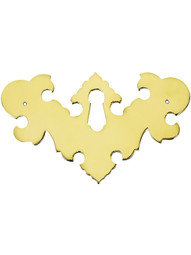 Solid Brass Colonial Revival Style Keyhole Escutcheon.