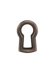 Solid-Brass Keyhole Insert in Antique-by-Hand.