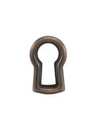 Solid-Brass Keyhole Insert in Antique-by-Hand