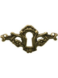 Solid Brass Keyhole Cover in Antique-By-Hand Finish