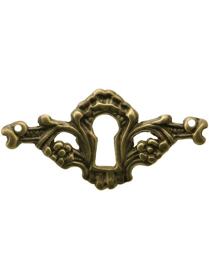 Solid Brass Keyhole Cover in Antique-By-Hand Finish.