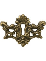 Decorative Solid Brass Keyhole Cover in Antique-By-Hand Finish