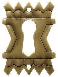 Eastlake Style Keyhole Escutcheon In Antique-By-Hand Finish