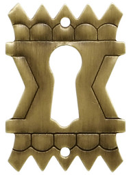Eastlake Style Keyhole Escutcheon In Antique-By-Hand Finish.
