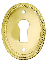 Vertical Oval Keyhole Cover with Rope Design.