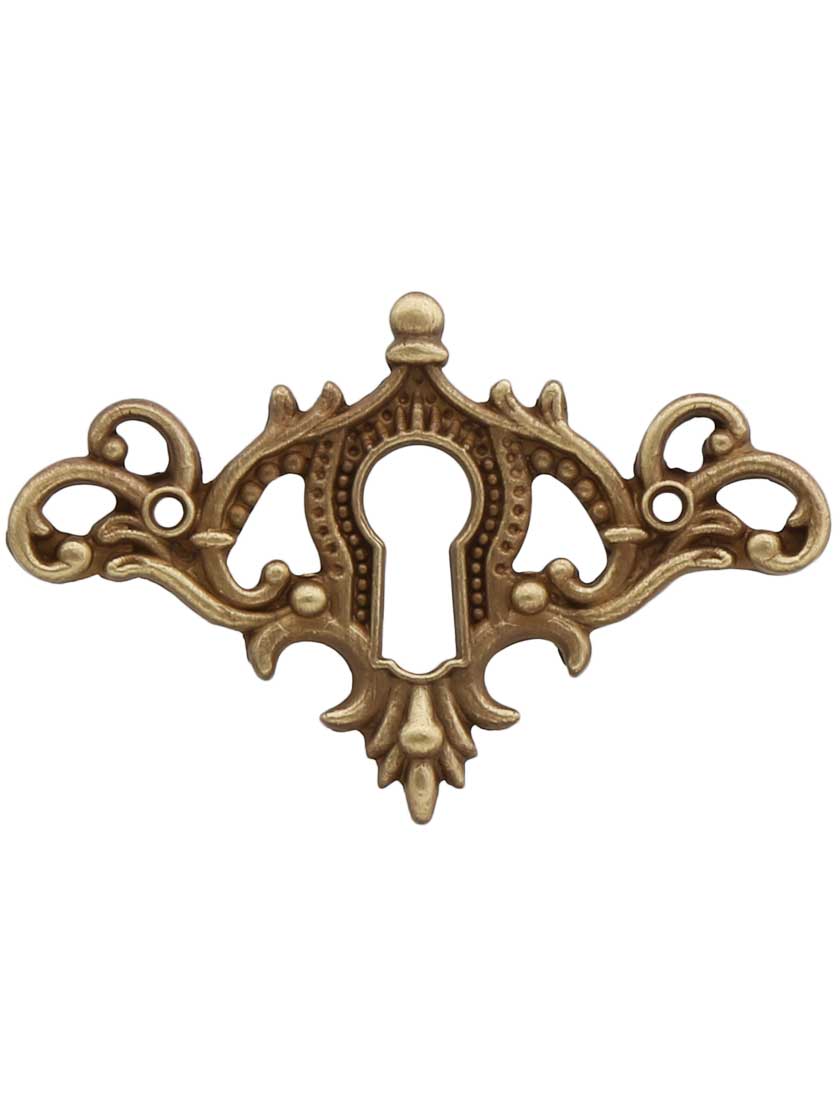Queen Anne Solid Brass Decorative Escutcheon Key Hole Cover 