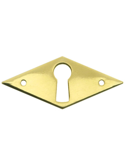 Stamped Unlacquered Brass Diamond Shaped Keyhole Cover