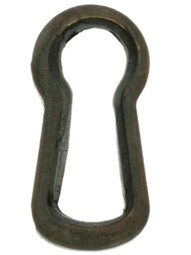 Solid-Brass Keyhole Insert in Antique-By-Hand Finish - 3/4"