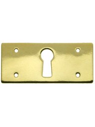 Solid Brass Rectangular Mission Style Keyhole Cover