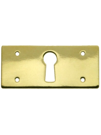 Solid Brass Rectangular Mission Style Keyhole Cover.