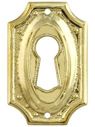 Stamped Brass Colonial Revival Keyhole Cover