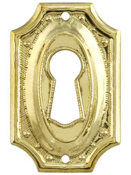Stamped Brass Colonial Revival Keyhole Cover