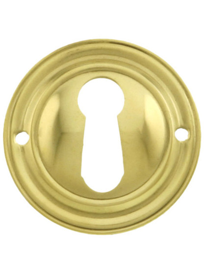 Round Stamped Brass Keyhole Cover.