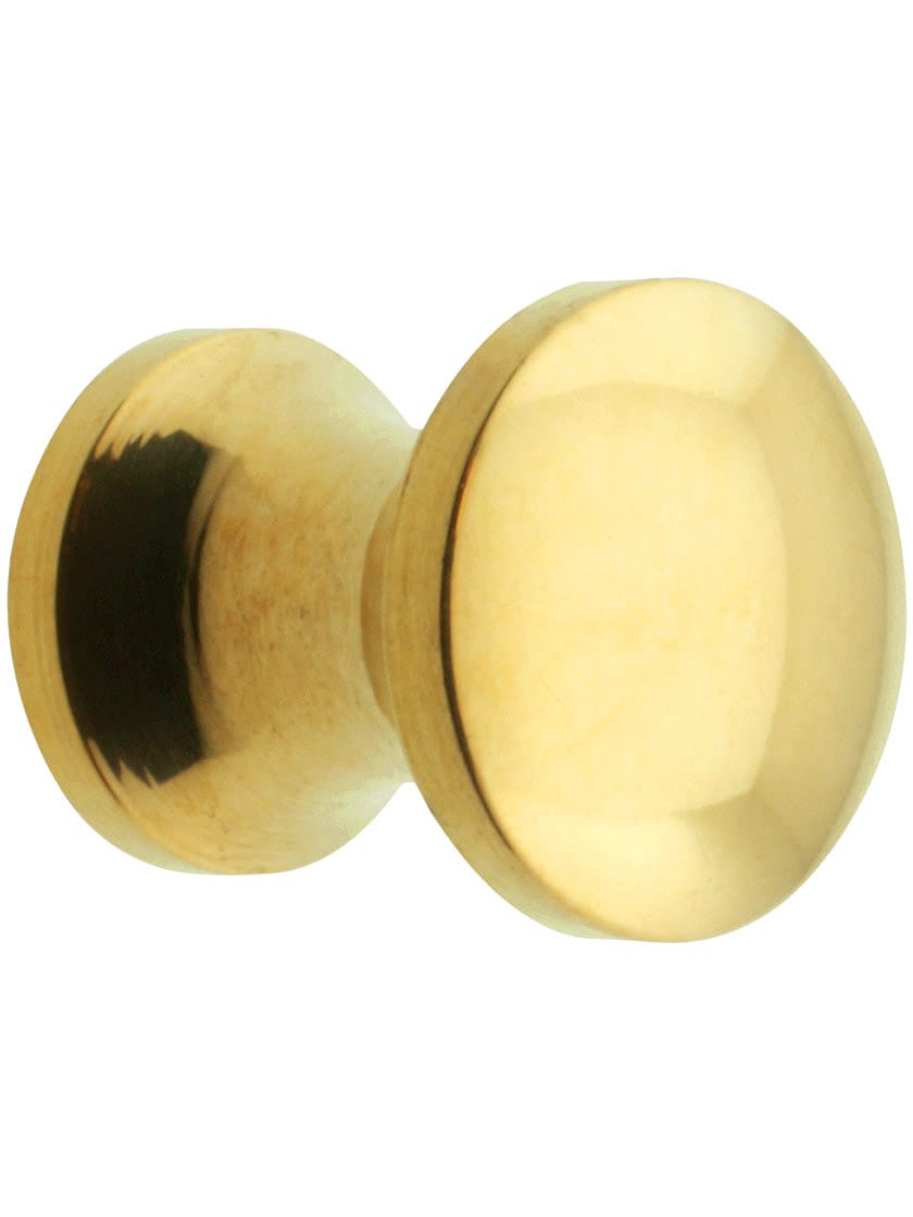 Tiny Brass Cabinet Knob - 3/8 Diameter