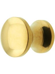 Tiny Brass Cabinet Knob - 3/8" Diameter