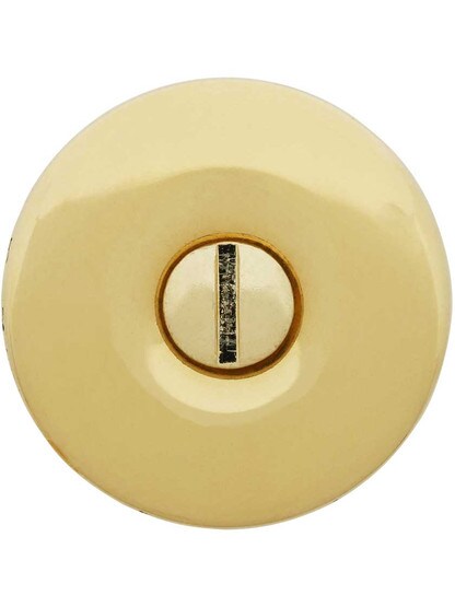Alternate View of Stamped Brass Hoosier Cabinet Knob - 1 1/8 inch Diameter.